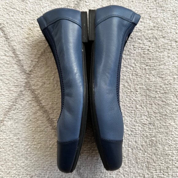 Munro Danielle Blue Leather Cap Toe Slip-On Ballet Flats Sz 8 - Picture 3 of 7